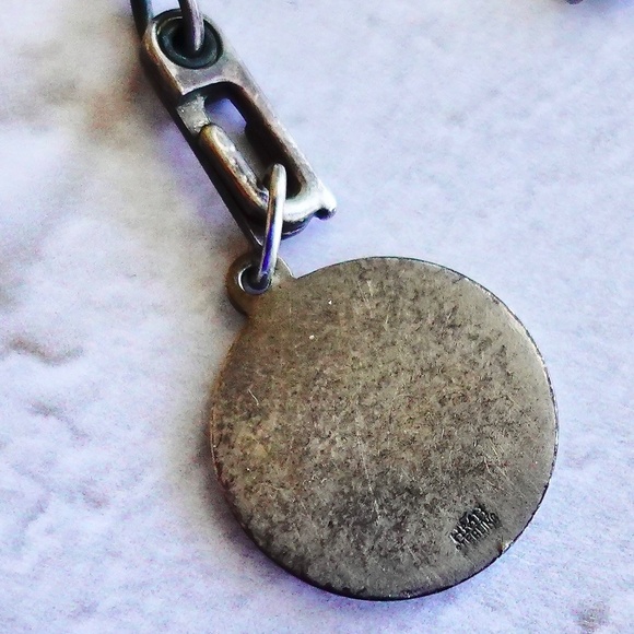 RRL Sterling Silver Saint Christopher Medal Vintage Enamel WW2 J Hook Chain - Picture 4 of 9